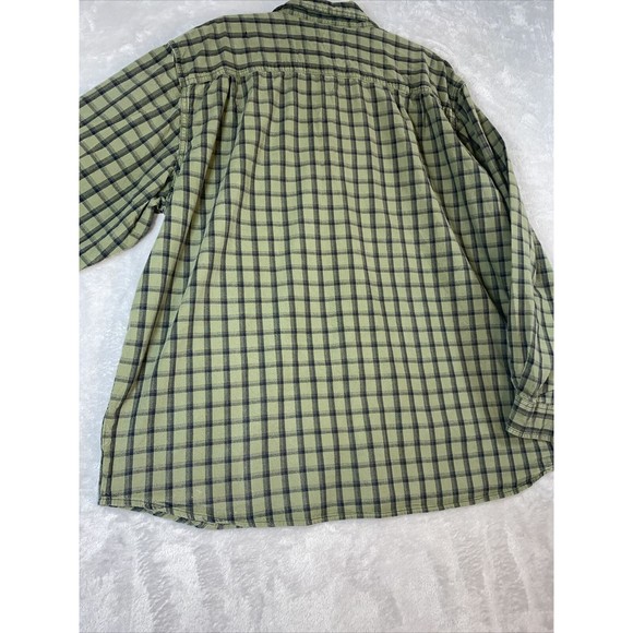 Carhartt Shirt Men's 2XL XXL Green Plaid Relaxed Fit Button‎ Down Pockets - Picture 8 of 9